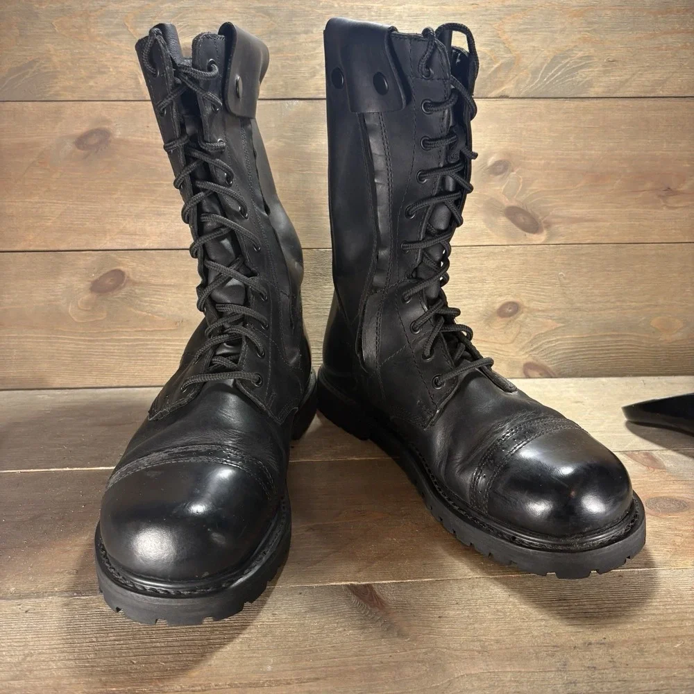 bates paratrooper mens size 12 shoes black leather tall combat military boots